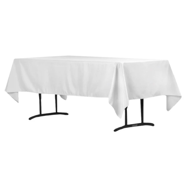 60x102 White Rectangular Tablecloth